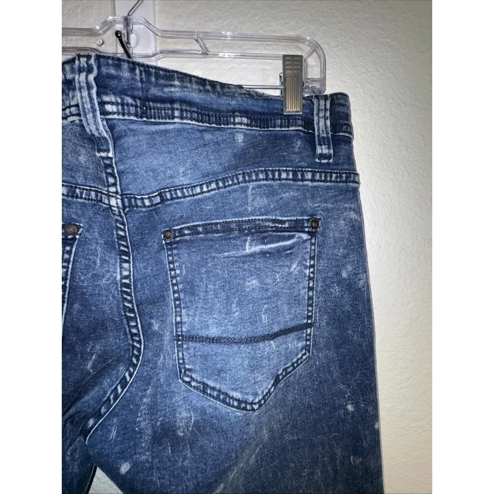 Paper Denim & Cloth Mens Jeans Size 34X30 Stretch Jeans Bleached 90's
